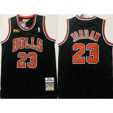 Chicago Bulls #23 Michael Jordan Black 1997-98 Hardwood Classics NBA Finals Jersey