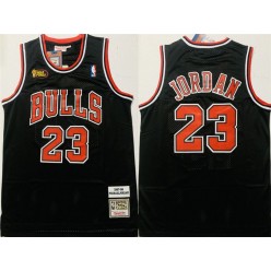 Chicago Bulls #23 Michael Jordan Black 1997-98 Hardwood Classics NBA Finals Jersey