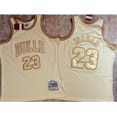 Chicago Bulls #23 Michael Jordan Cream 1997-98 Hardwood Classics Jersey
