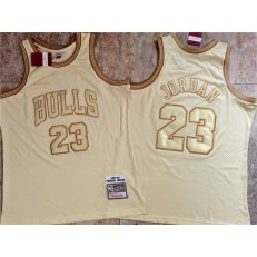 Chicago Bulls #23 Michael Jordan Cream 1997-98 Hardwood Classics Jersey