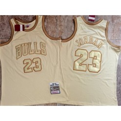 Chicago Bulls #23 Michael Jordan Cream 1997-98 Hardwood Classics Jersey