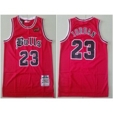 Chicago Bulls #23 Michael Jordan Red 1997 NBA Finals Patch 1997-98 Hardwood Classics Jersey