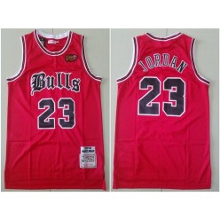 Chicago Bulls #23 Michael Jordan Red 1997 NBA Finals Patch 1997-98 Hardwood Classics Jersey