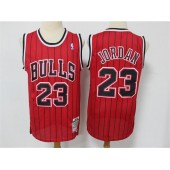 Chicago Bulls #23 Michael Jordan Red Hardwood Classics Jersey