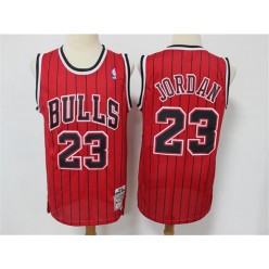 Chicago Bulls #23 Michael Jordan Red Hardwood Classics Jersey