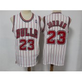 Chicago Bulls #23 Michael Jordan White Hardwood Classics Jersey