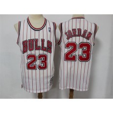 Chicago Bulls #23 Michael Jordan White Hardwood Classics Jersey