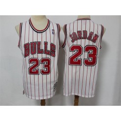 Chicago Bulls #23 Michael Jordan White Hardwood Classics Jersey