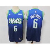 Dallas Mavericks #6 Kristaps Porzingis Blue 2020 City Edition Nike Swingman Jersey