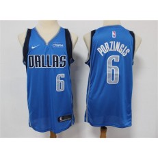 Dallas Mavericks #6 Kristaps Porzingis Blue Nike Swingman Jersey