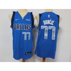 Dallas Mavericks #77 Luka Doncic Blue Nike Swingman Jersey