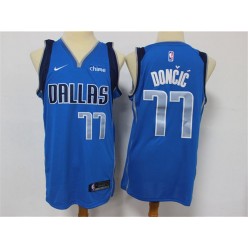 Dallas Mavericks #77 Luka Doncic Blue Nike Swingman Jersey