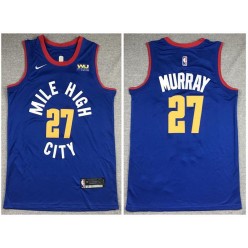 Denver Nuggets #27 Jamal Murray Blue City Edition Nike Swingman Jersey