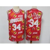 Houston Rockets #34 Hakeem Olajuwon Red Hardwood Classics Tear Up Pack Swingman Jersey