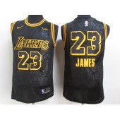 Los Angeles Lakers #23 Lebron James Black 2021 City Edition Swingman Jersey