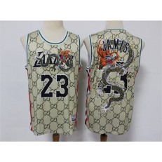 Los Angeles Lakers #23 Lebron James Gray Swingman Jersey