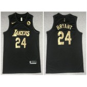 Los Angeles Lakers #24 Kobe Bryant Black Commemorative Swingman Jersey
