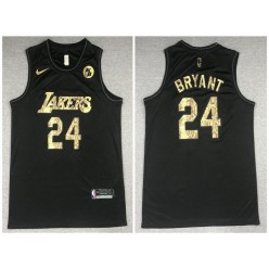 Los Angeles Lakers #24 Kobe Bryant Black Commemorative Swingman Jersey