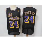 Los Angeles Lakers #24 Kobe Bryant Black Hardwood Classics Mesh Jersey