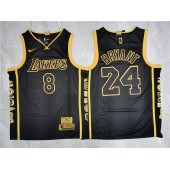 Los Angeles Lakers #24 Kobe Bryant Black Retirement Commemorative Nike Swingman Jersey
