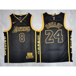 Los Angeles Lakers #24 Kobe Bryant Black Retirement Commemorative Nike Swingman Jersey
