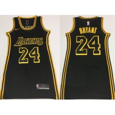Los Angeles Lakers #24 Kobe Bryant Black Women Nike Swingman Jersey