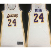 Los Angeles Lakers #24 Kobe Bryant White Women Nike Swingman Jersey
