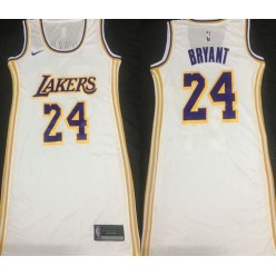 Los Angeles Lakers #24 Kobe Bryant White Women Nike Swingman Jersey