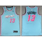 Miami Heat #13 Bam Adebayo Light Blue Nike City Edition Swingman Jersey