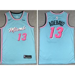 Miami Heat #13 Bam Adebayo Light Blue Nike City Edition Swingman Jersey