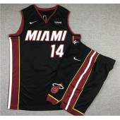 Miami Heat #14 Tyler Herro Black Nike Swingman Jersey(With Shorts)