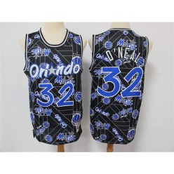 Orlando Magic #32 Shaquille O'Neal Black Tear Up Pack Hardwood Classics Swingman Jersey