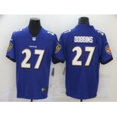 Baltimore Ravens #27 J.K. Dobbins Purple Vapor Untouchable Limited Jersey