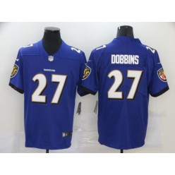 Baltimore Ravens #27 J.K. Dobbins Purple Vapor Untouchable Limited Jersey