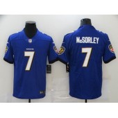 Baltimore Ravens #7 Trace McSorley Purple Vapor Untouchable Limited Jersey