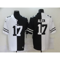 Buffalo Bills #17 Josh Allen Black And White Split Vapor Untouchable Limited Jersey