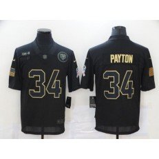 Chicago Bears #34 Walter Payton Black 2020 Salute To Service Limited Jersey