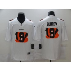 Cincinnati Bengals #9 Joe Burrow White Shadow Logo Limited Jersey