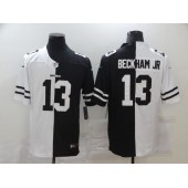 Cleveland Browns #13 Odell Beckham Jr. Black And White Split Vapor Untouchable Limited Jersey