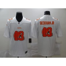 Cleveland Browns #13 Odell Beckham Jr. White Shadow Logo Limited Jersey