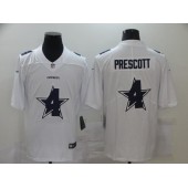 Dallas Cowboys #4 Dak Prescott White Shadow Logo Limited Jersey