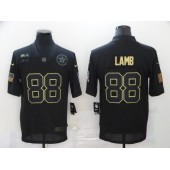 Dallas Cowboys #88 Ceedee Lamb Black 2020 Salute To Service Limited Jersey