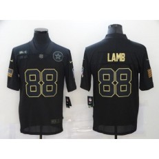 Dallas Cowboys #88 Ceedee Lamb Black 2020 Salute To Service Limited Jersey