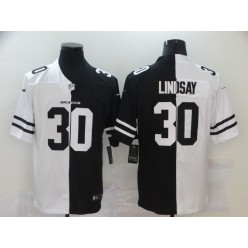 Denver Broncos #30 Phillip Lindsay Black And White Split Vapor Untouchable Limited Jersey
