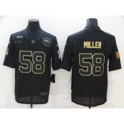 Denver Broncos #58 Von Miller Black 2020 Salute To Service Limited Jersey