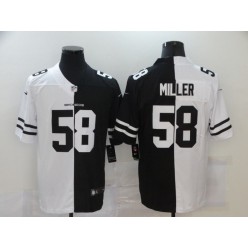 Denver Broncos #58 Von Miller Black And White Split Vapor Untouchable Limited Jersey