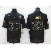 Green Bay Packers #33 Aaron Jones Black 2020 Salute To Service Limited Jersey