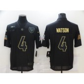 Houston Texans #4 Deshaun Watson Black 2020 Salute To Service Limited Jersey