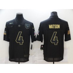Houston Texans #4 Deshaun Watson Black 2020 Salute To Service Limited Jersey