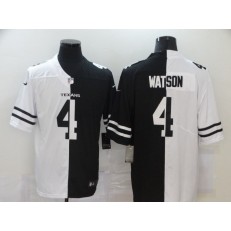 Houston Texans #4 Deshaun Watson Black And White Split Vapor Untouchable Limited Jersey